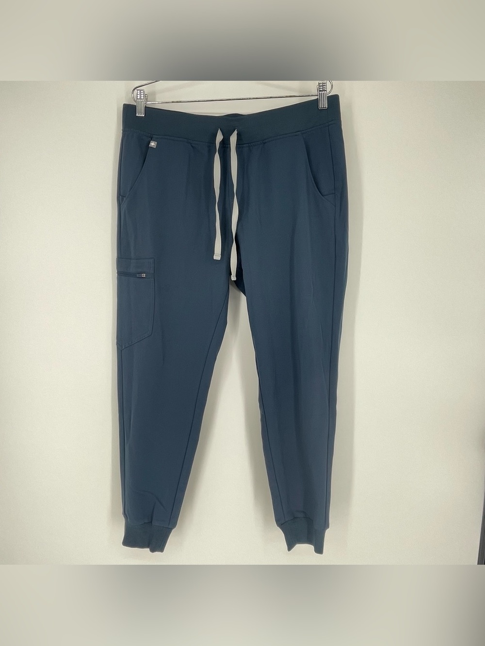 Figs Zamora Technical Jogger Pants Womens Size L Blue Drawstring New